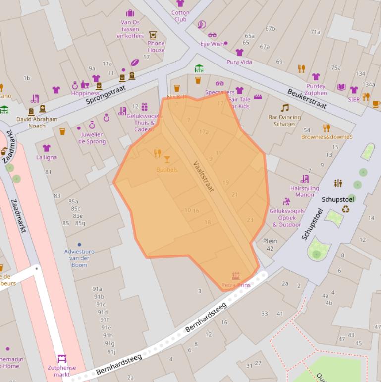 Kaart van postcodegebied 7201DA.