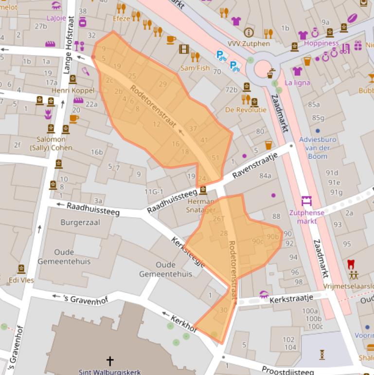 Kaart van postcodegebied 7201DH.