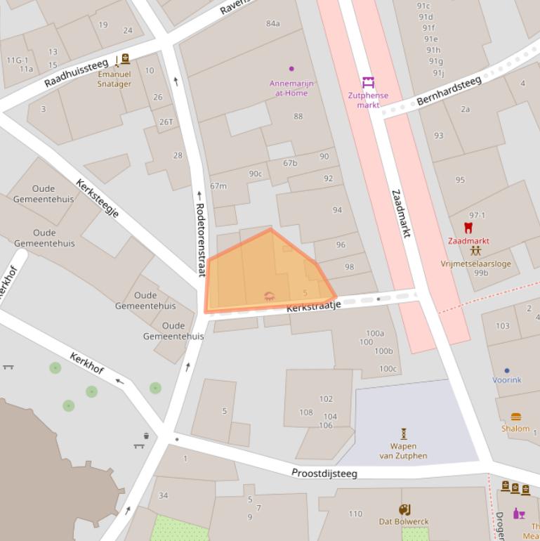 Kaart van postcodegebied 7201DL.