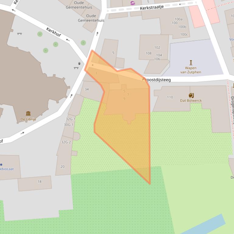 Kaart van postcodegebied 7201DP.