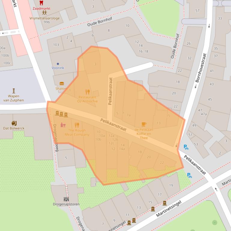 Kaart van postcodegebied 7201DR.