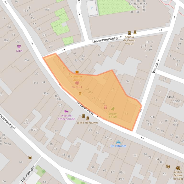 Kaart van postcodegebied 7201EB.