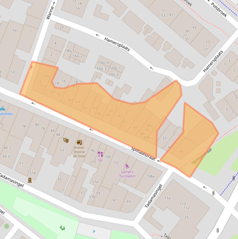 Kaart van postcodegebied 7201EC.