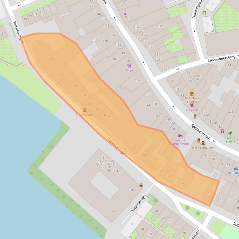 Kaart van postcodegebied 7201EK.