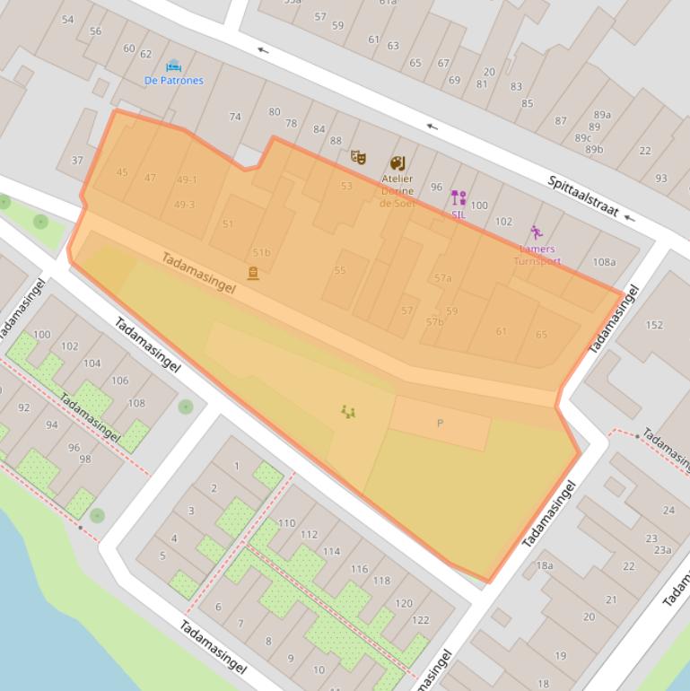 Kaart van postcodegebied 7201EL.