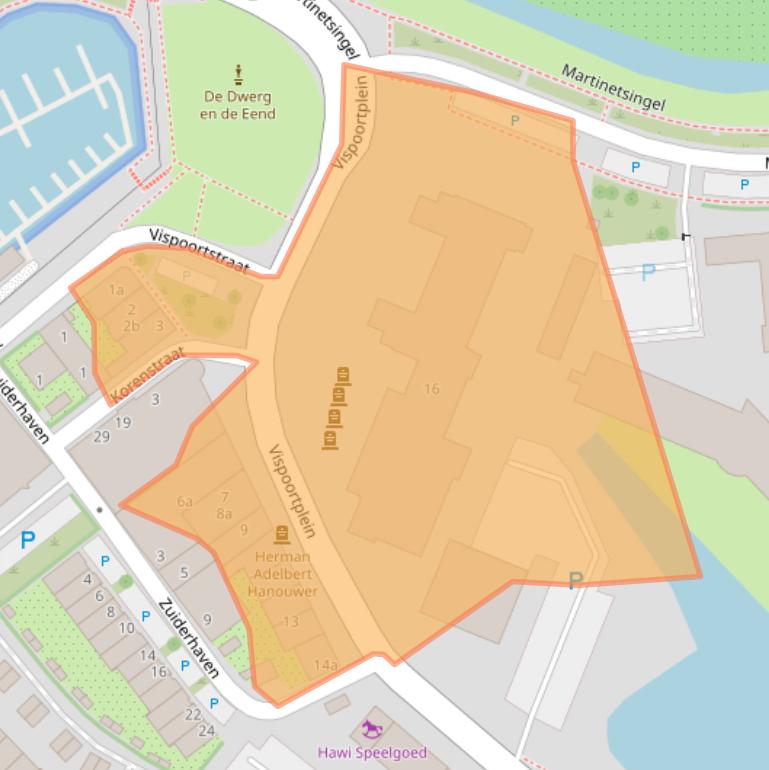 Kaart van postcodegebied 7201ET.