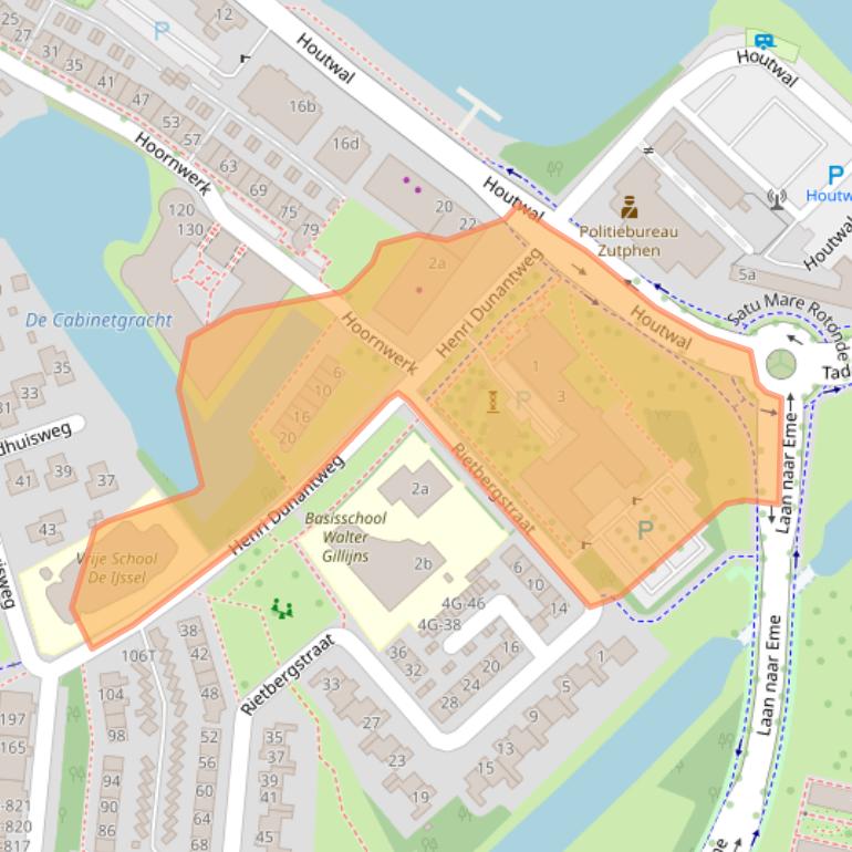 Kaart van postcodegebied 7201EV.