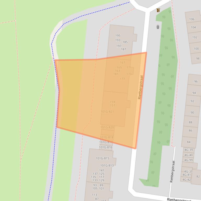 Kaart van postcodegebied 7201GG.