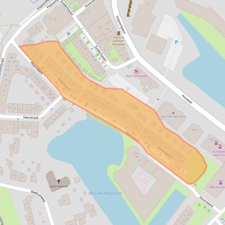 Kaart van postcodegebied 7201GS.