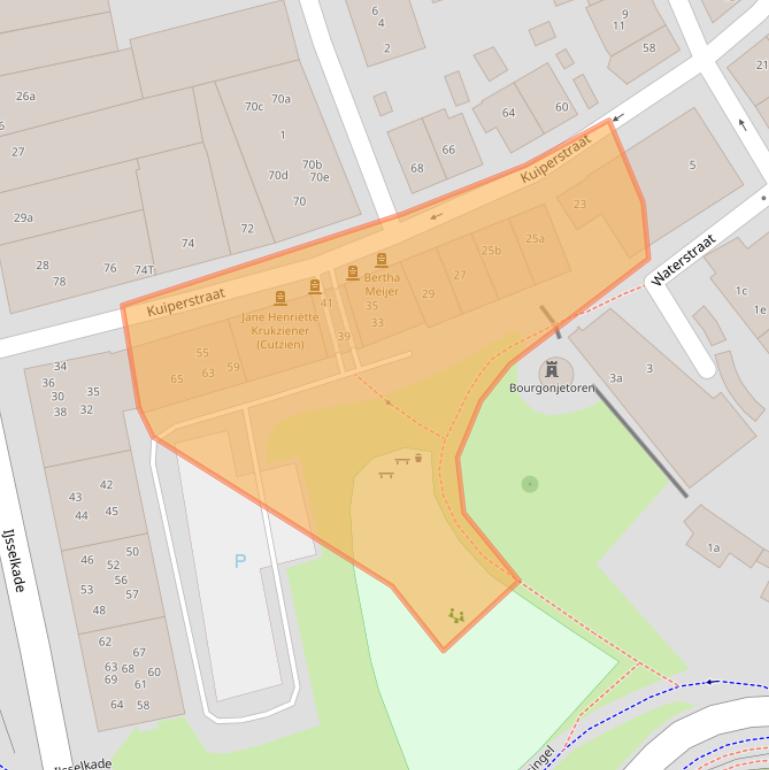 Kaart van postcodegebied 7201HH.