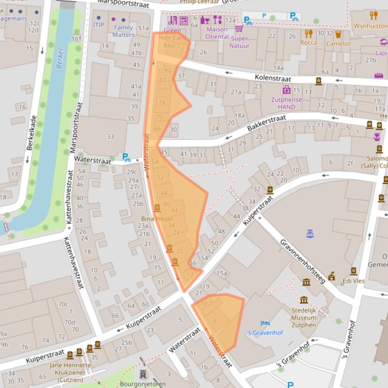 Kaart van postcodegebied 7201HN.