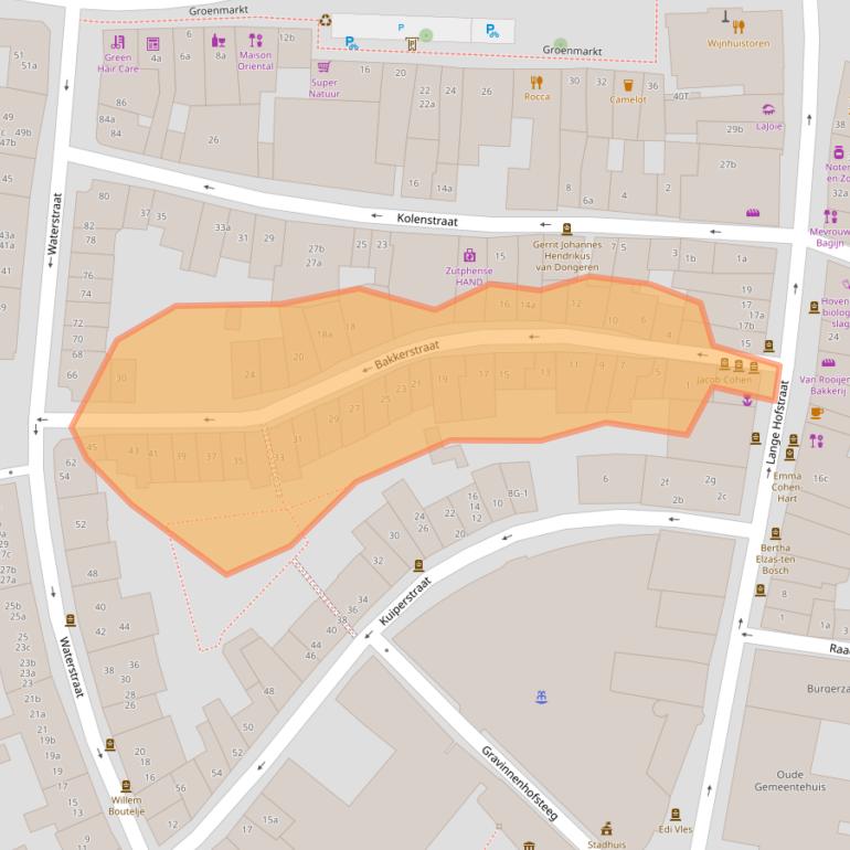 Kaart van postcodegebied 7201HP.