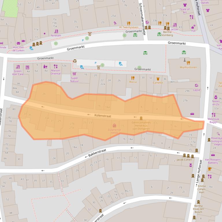Kaart van postcodegebied 7201HR.