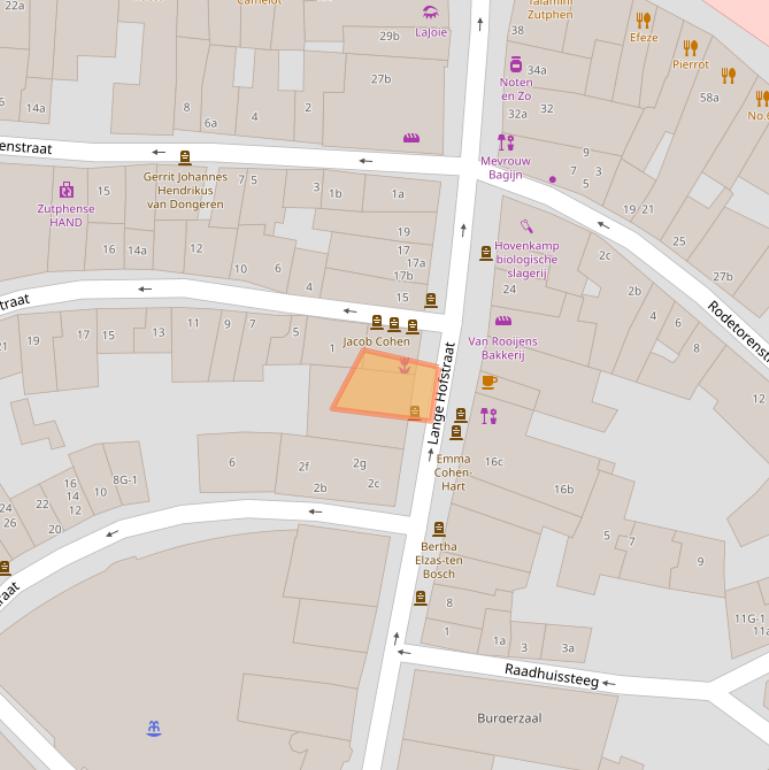 Kaart van postcodegebied 7201HS.