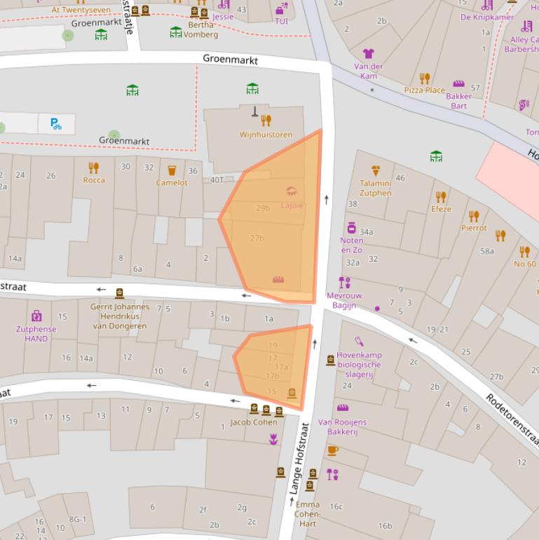 Kaart van postcodegebied 7201HT.