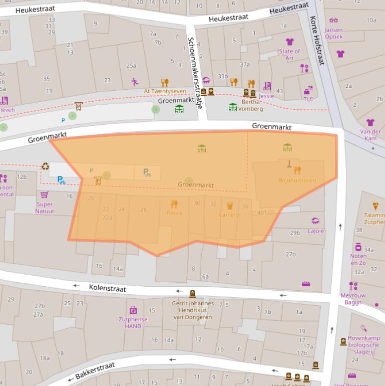 Kaart van postcodegebied 7201HZ.