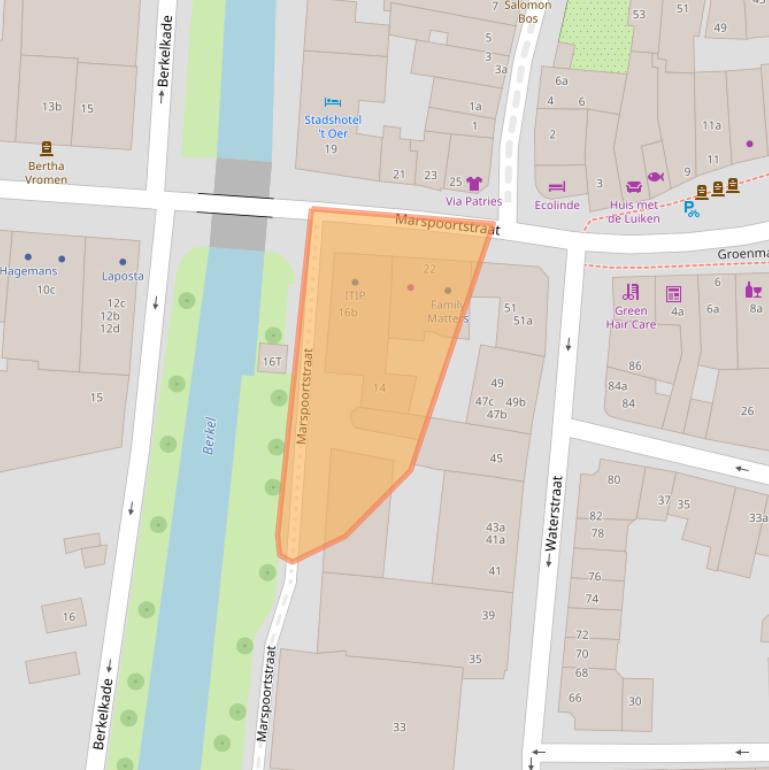 Kaart van postcodegebied 7201JC.