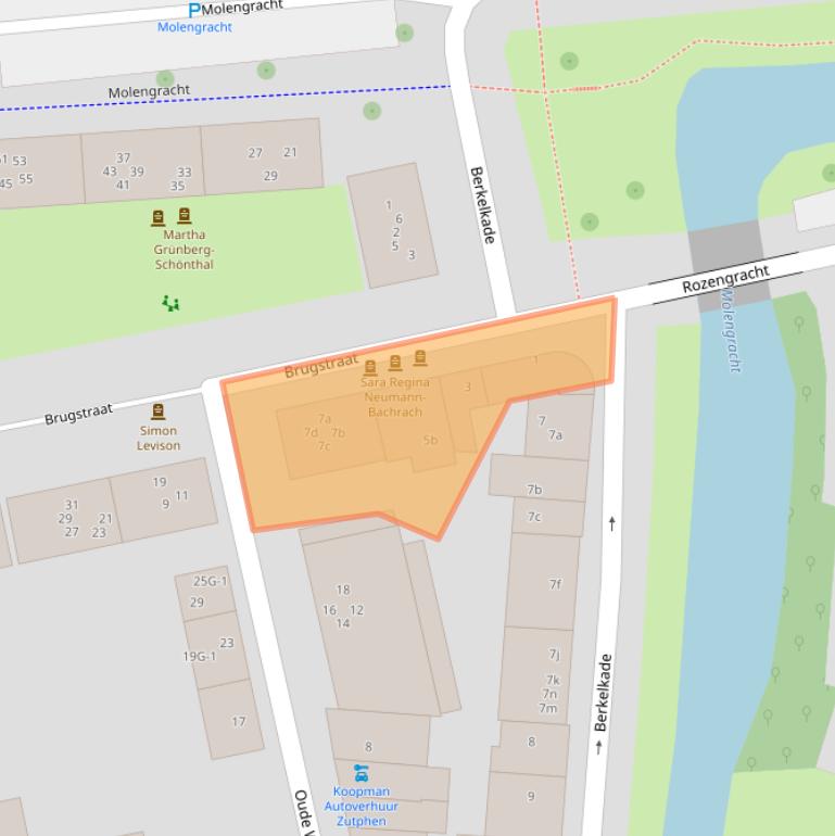 Kaart van postcodegebied 7201JH.