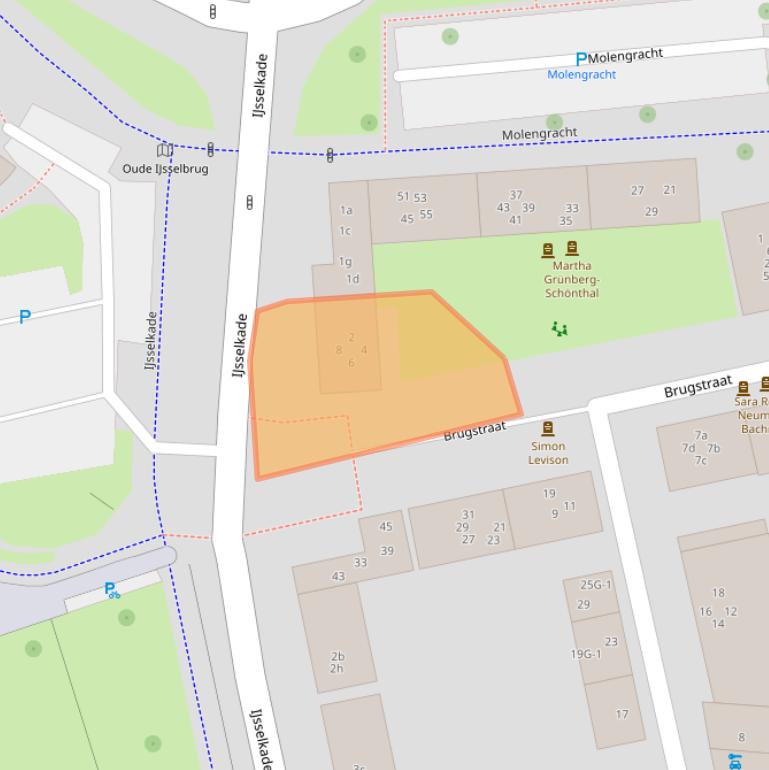 Kaart van postcodegebied 7201JK.