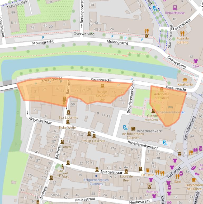 Kaart van postcodegebied 7201JL.