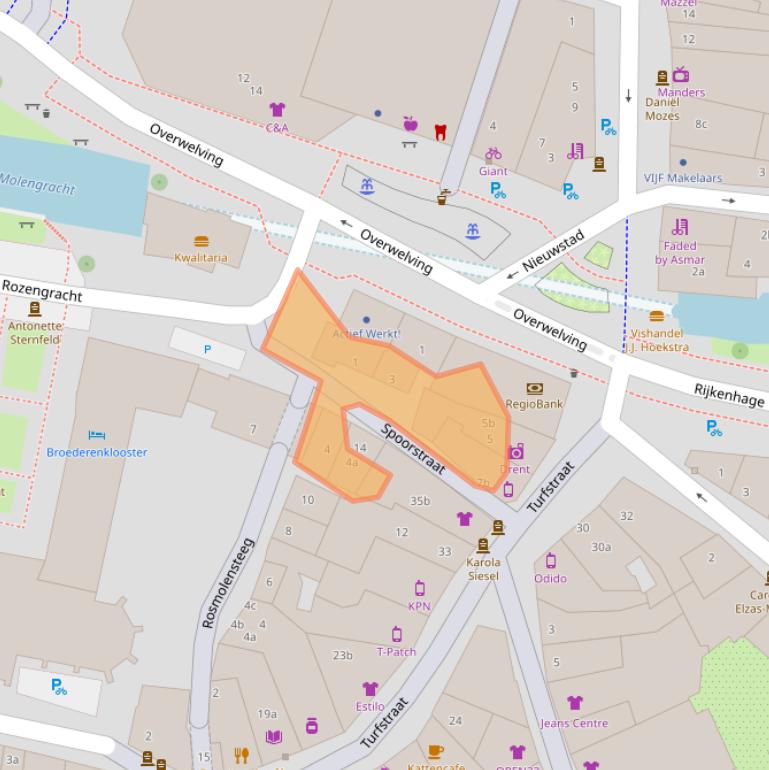 Kaart van postcodegebied 7201JM.