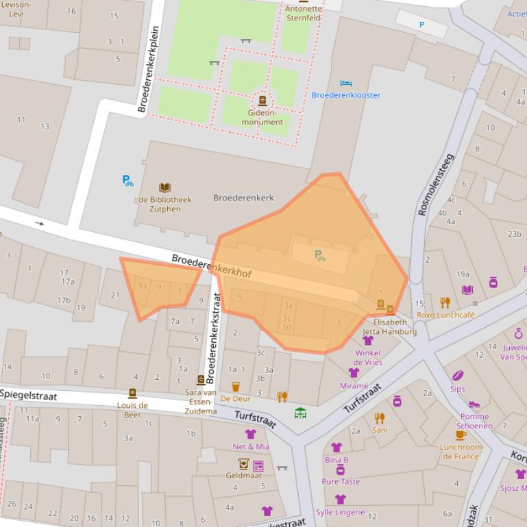 Kaart van postcodegebied 7201JR.