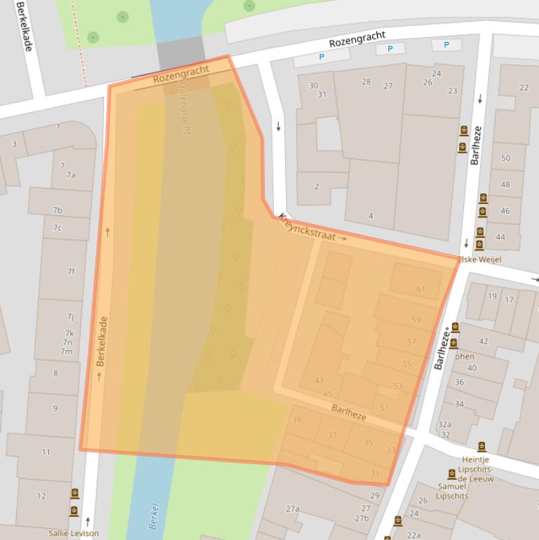 Kaart van postcodegebied 7201JV.