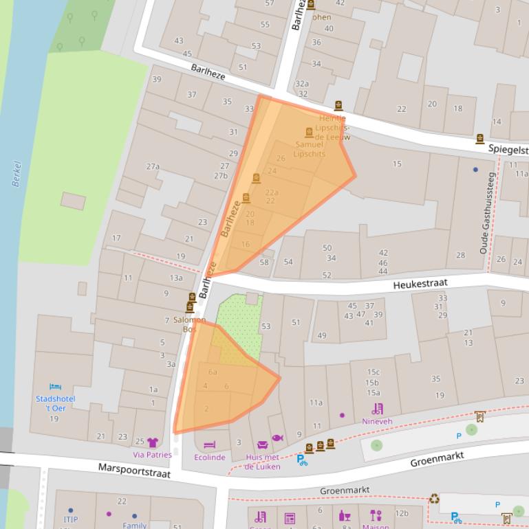 Kaart van postcodegebied 7201JW.