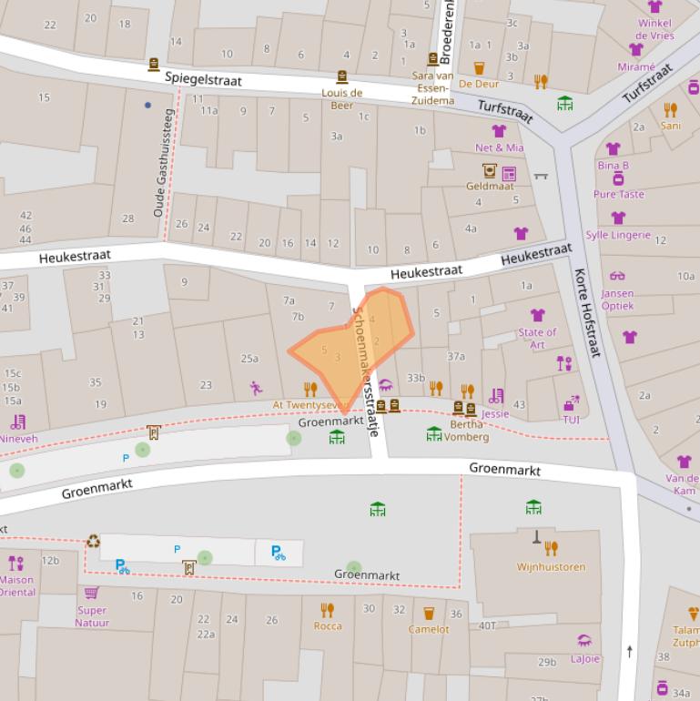 Kaart van postcodegebied 7201KC.