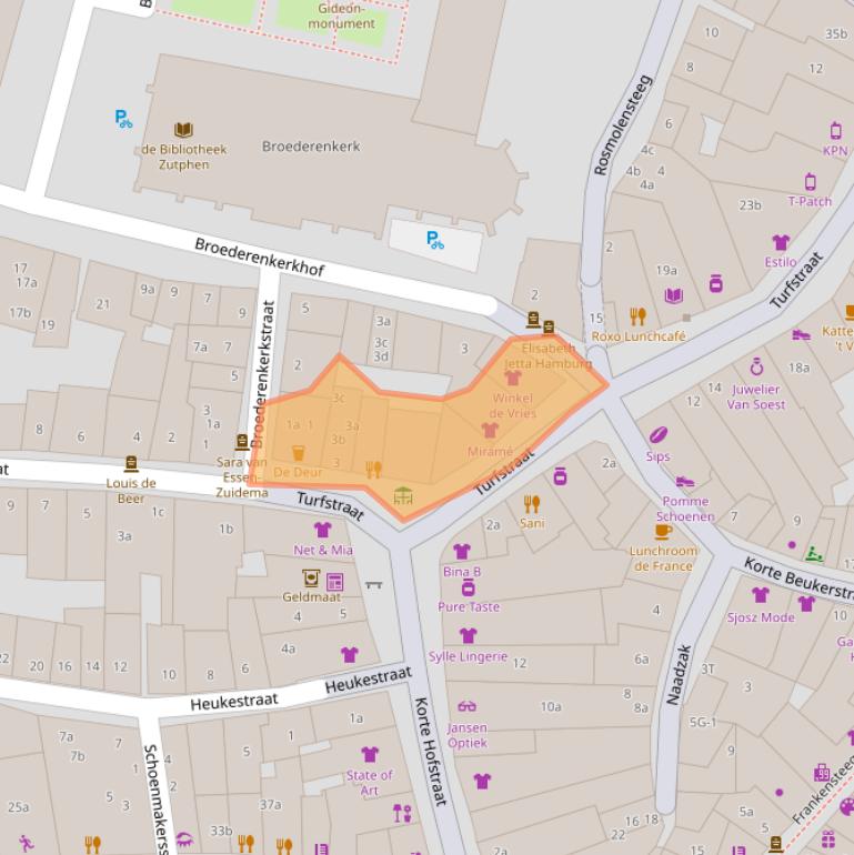 Kaart van postcodegebied 7201KD.