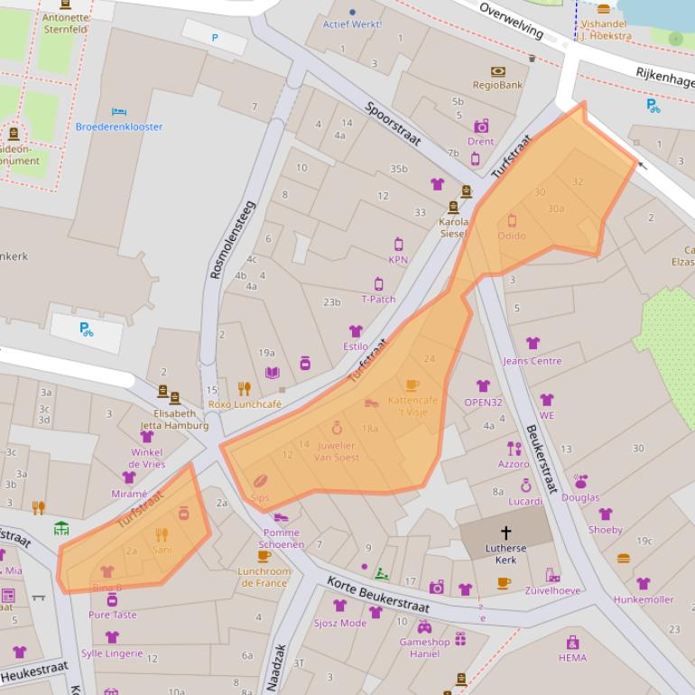 Kaart van postcodegebied 7201KG.