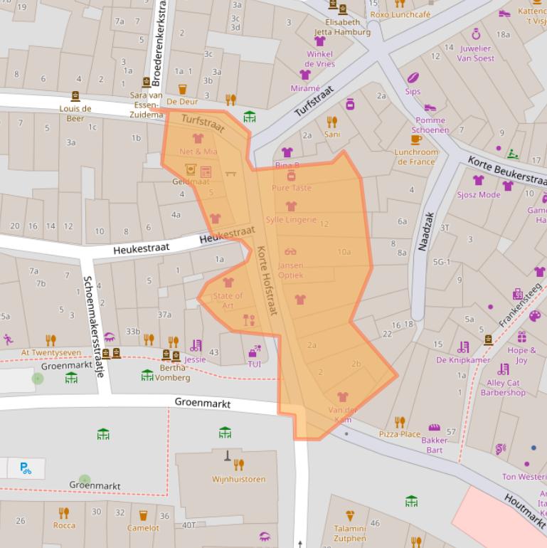 Kaart van postcodegebied 7201KH.