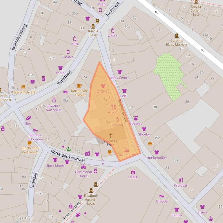Kaart van postcodegebied 7201LD.