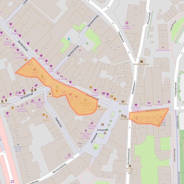 Kaart van postcodegebied 7201LG.