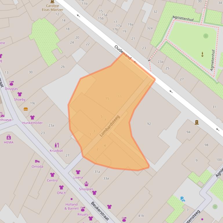 Kaart van postcodegebied 7201LH.