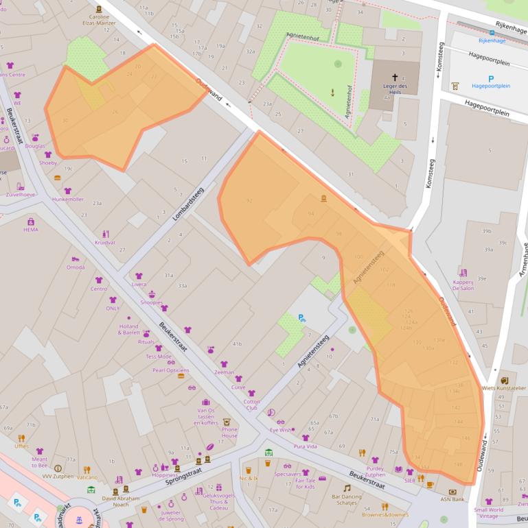Kaart van postcodegebied 7201LM.