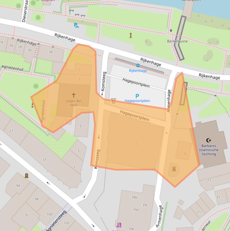 Kaart van postcodegebied 7201LN.