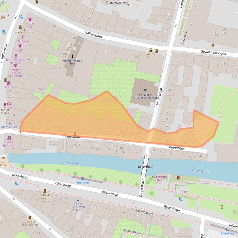 Kaart van postcodegebied 7201LR.