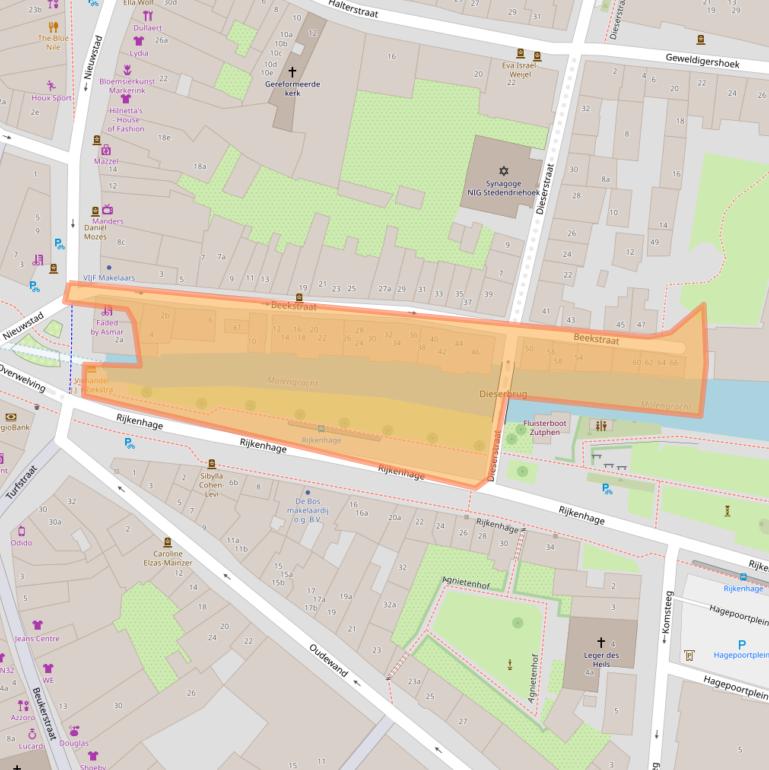 Kaart van postcodegebied 7201LS.