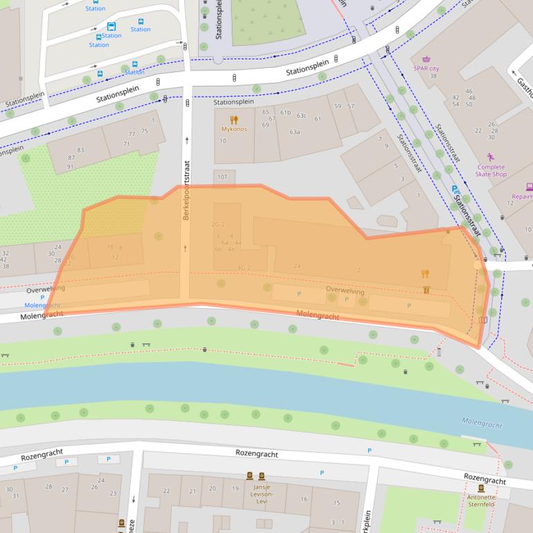 Kaart van postcodegebied 7201LX.