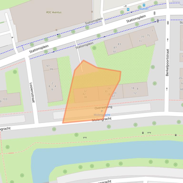 Kaart van postcodegebied 7201LZ.