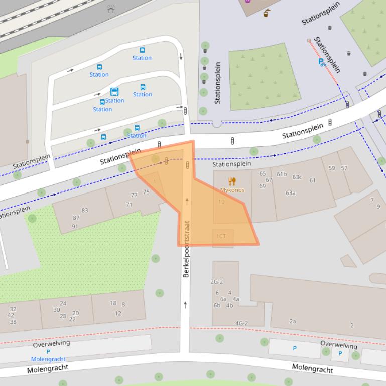 Kaart van postcodegebied 7201MB.