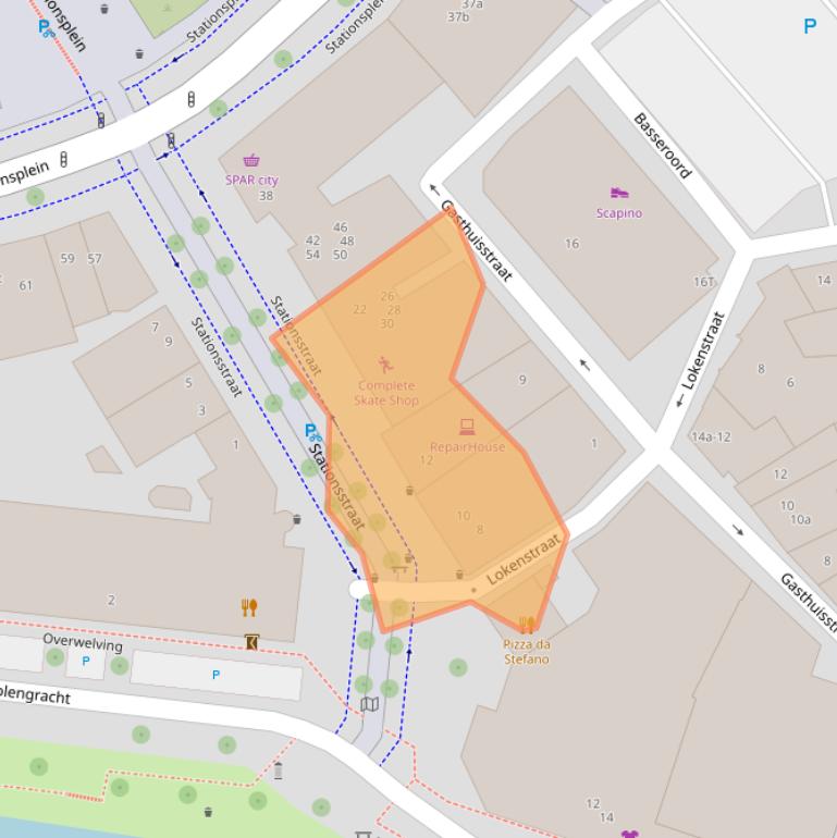 Kaart van postcodegebied 7201MD.