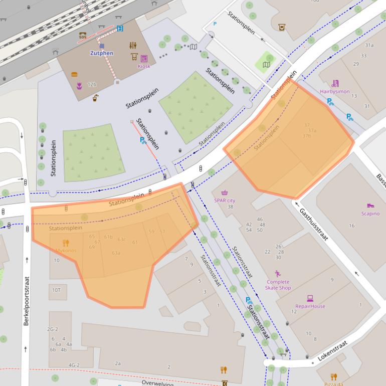 Kaart van postcodegebied 7201MH.