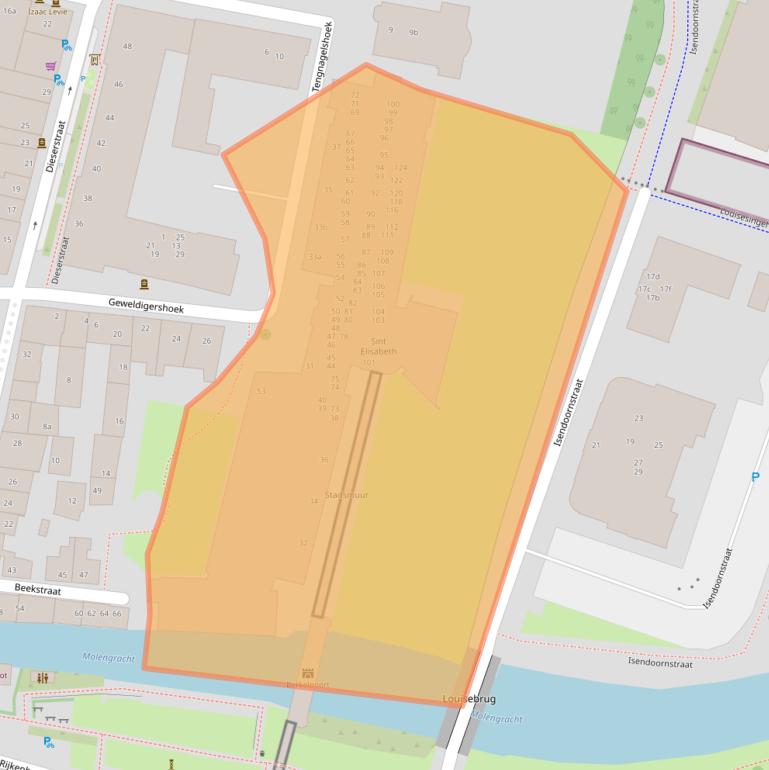 Kaart van postcodegebied 7201NC.