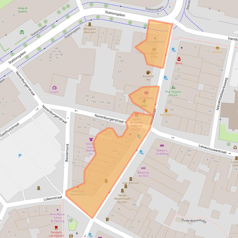 Kaart van postcodegebied 7201NL.