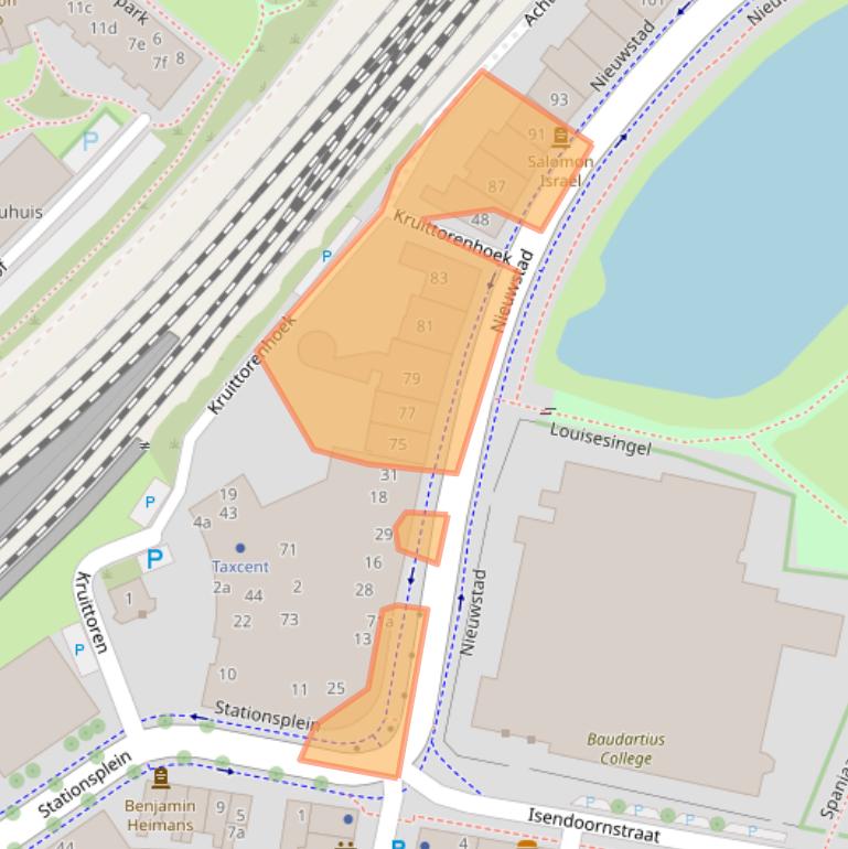 Kaart van postcodegebied 7201NM.