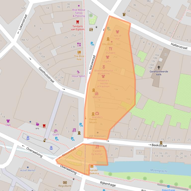 Kaart van postcodegebied 7201NP.