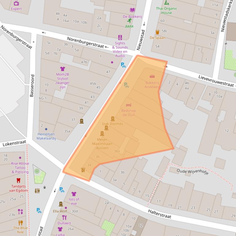 Kaart van postcodegebied 7201NR.