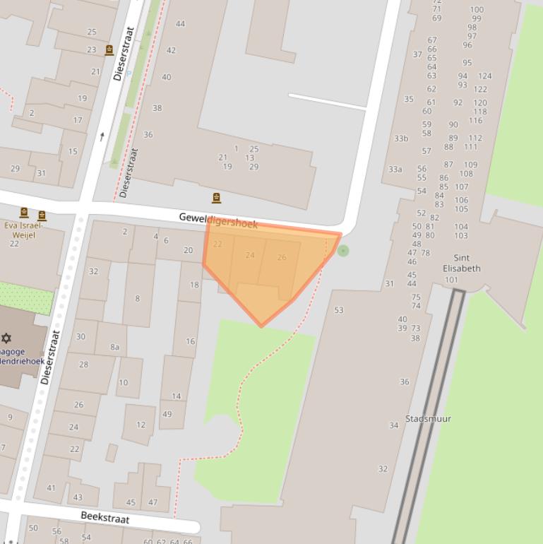 Kaart van postcodegebied 7201NX.